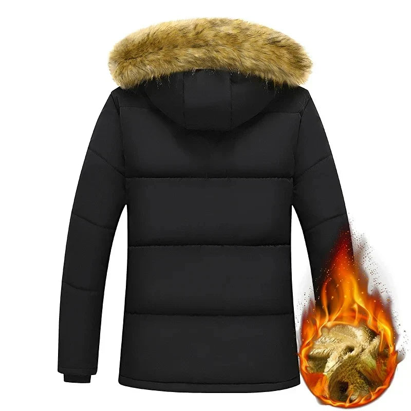 Premium Parka met Warme Teddy Voering & Afneembare Bontkraag