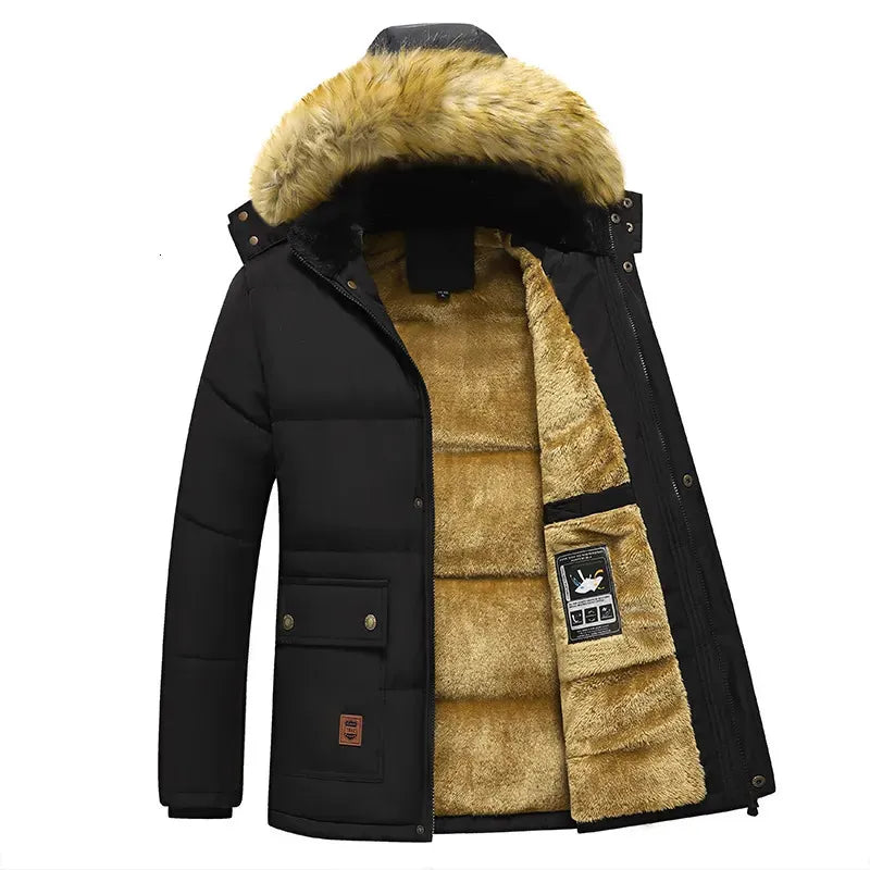 Premium Parka met Warme Teddy Voering & Afneembare Bontkraag