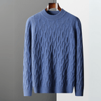 Relaxed Fit Kabelbrei Wolmix Trui voor Herfst en Winter