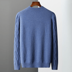 Relaxed Fit Kabelbrei Wolmix Trui voor Herfst en Winter