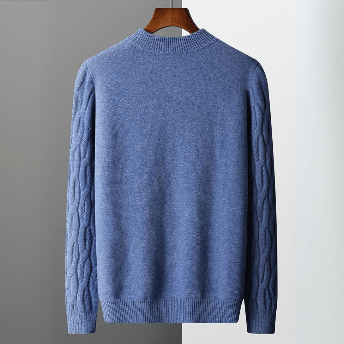 Relaxed Fit Kabelbrei Wolmix Trui voor Herfst en Winter