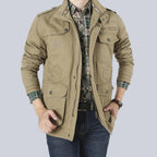 Relaxed Fit Multi-Pocket Utility Jas Voor Heren