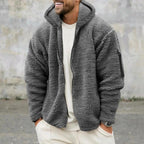 Reversible Fleece Jacket Voor Mannen Met Volledige Ritssluiting