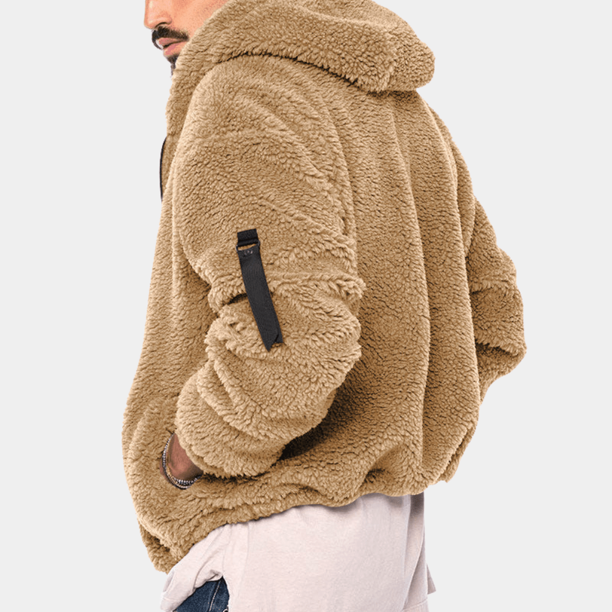 Reversible Fleece Jacket Voor Mannen Met Volledige Ritssluiting