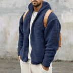 Reversible Fleece Jacket Voor Mannen Met Volledige Ritssluiting
