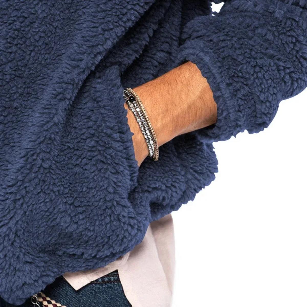 Reversible Fleece Jacket Voor Mannen Met Volledige Ritssluiting