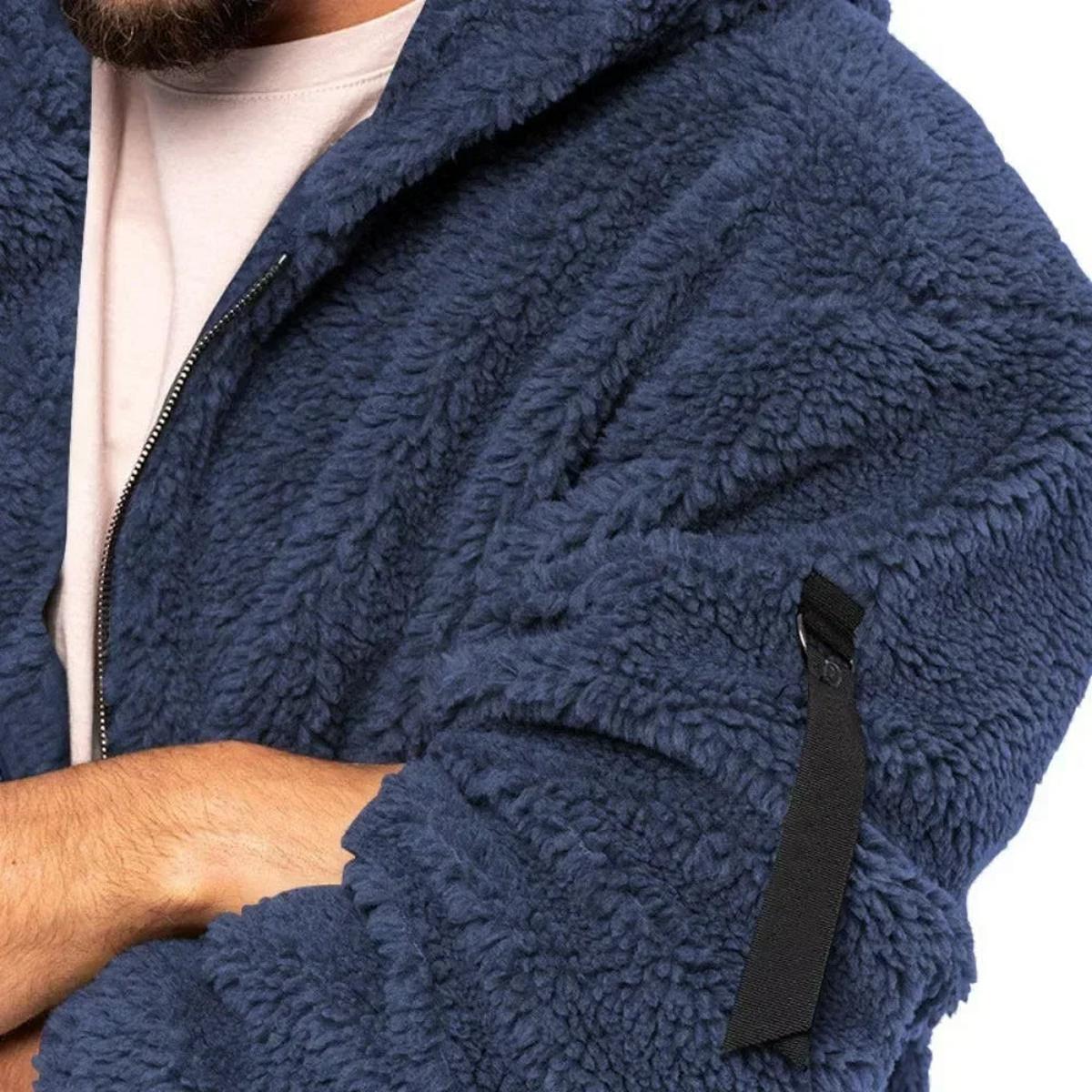 Reversible Fleece Jacket Voor Mannen Met Volledige Ritssluiting