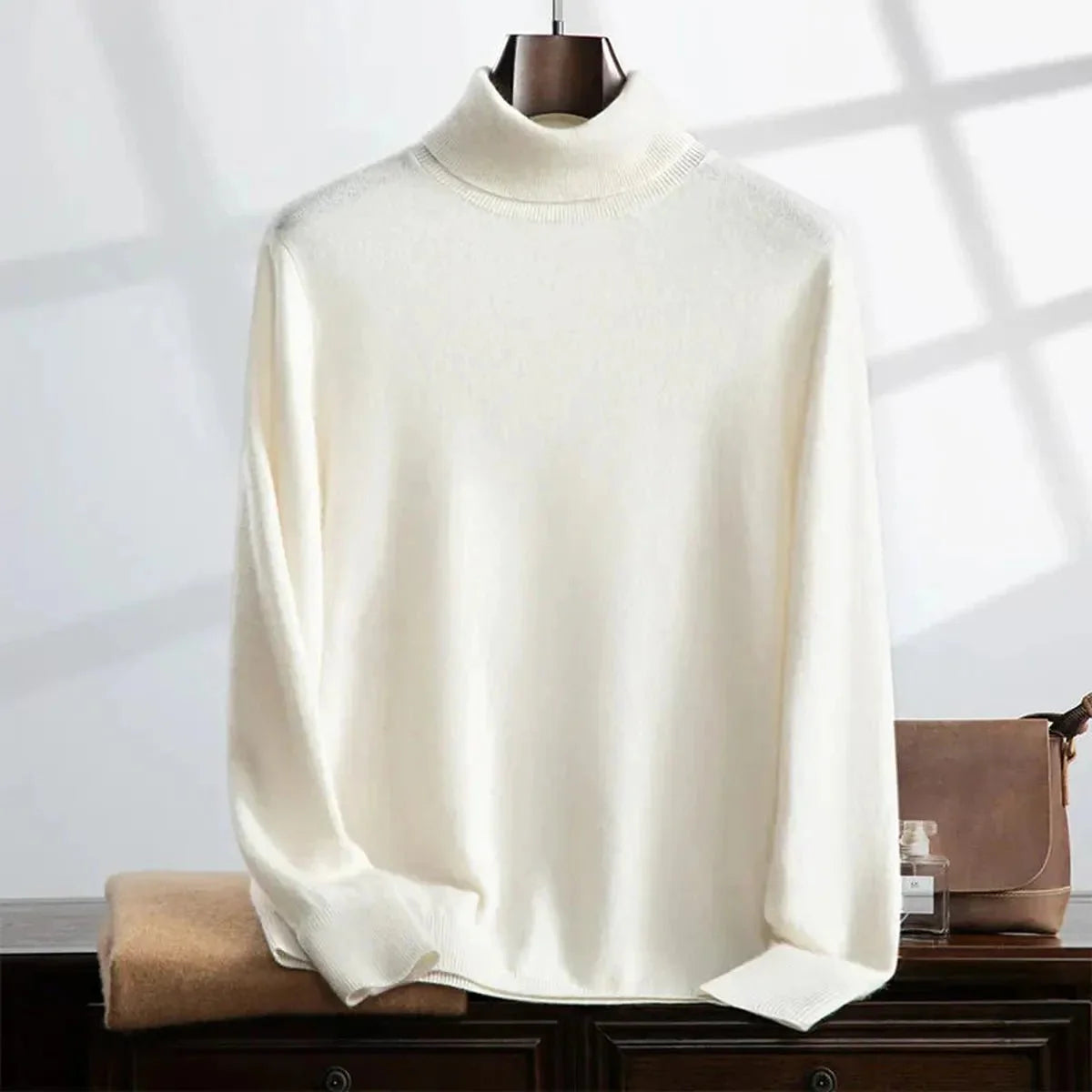 Ribgebreide Coltrui Van Wolmix Voor Mannen