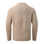 Robuust Gebreid Heren Vest met Opstaande Kraag