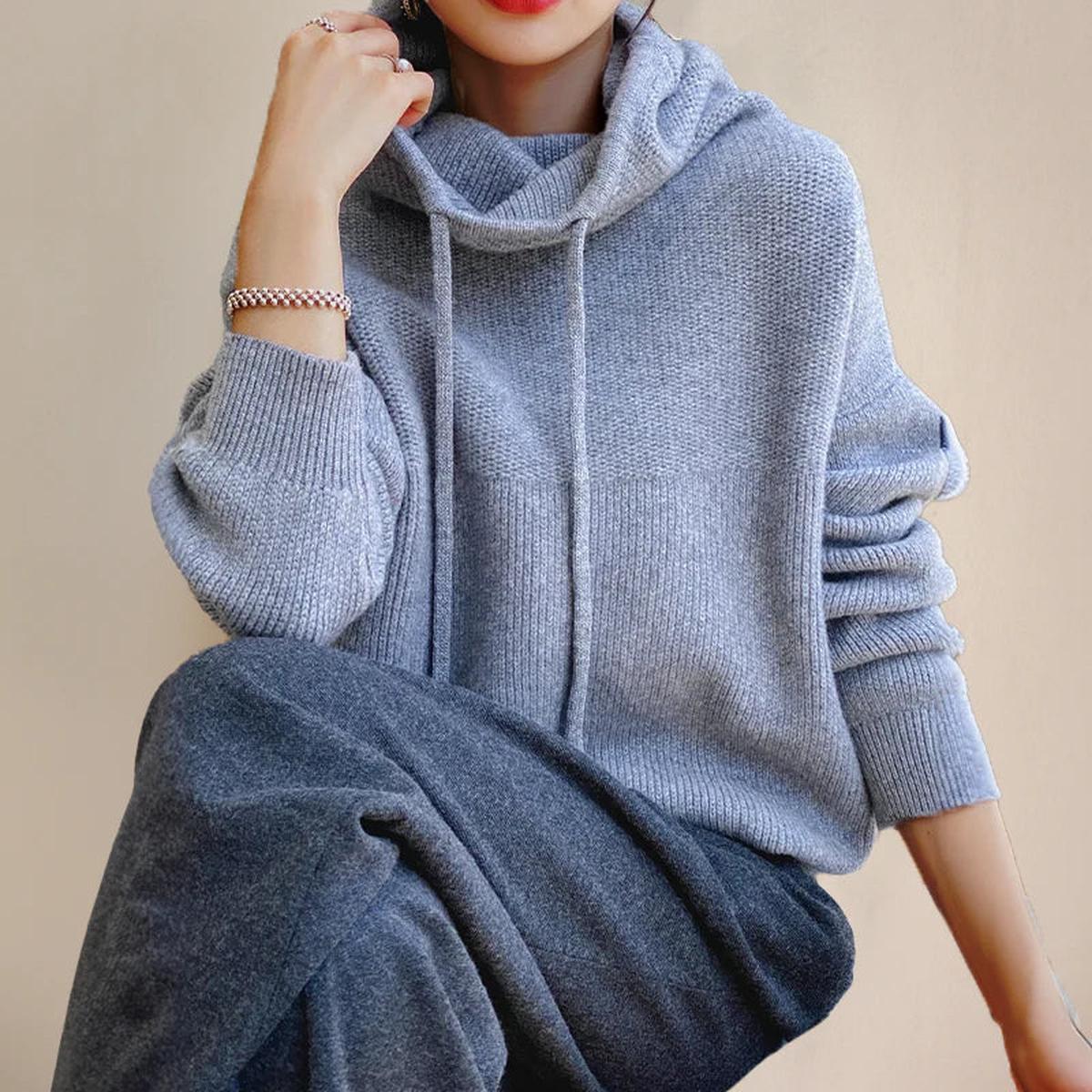 Ruimvallend Wollen Coltrui voor Dames - Herfst/Winter Stijl