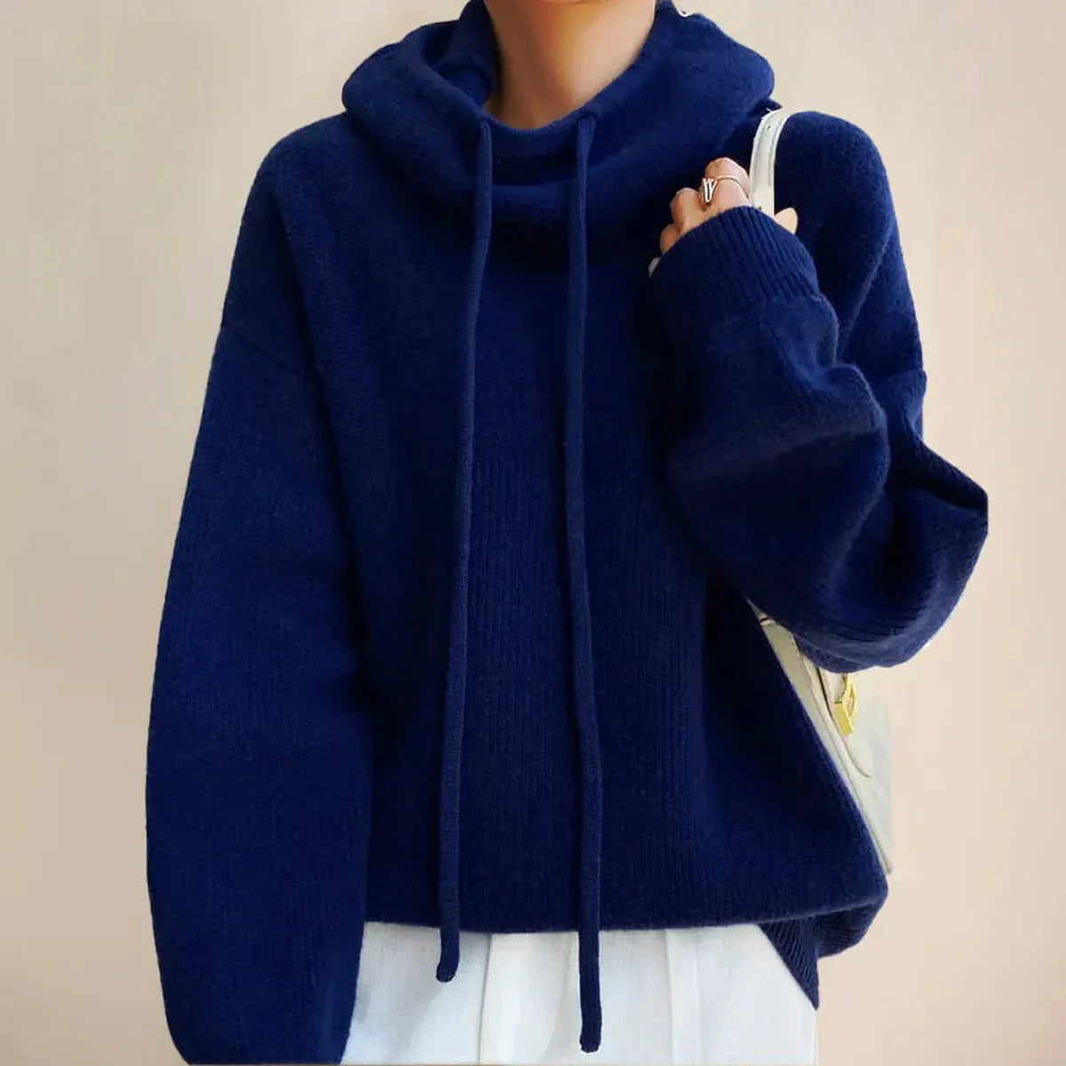 Ruimvallend Wollen Coltrui voor Dames - Herfst/Winter Stijl