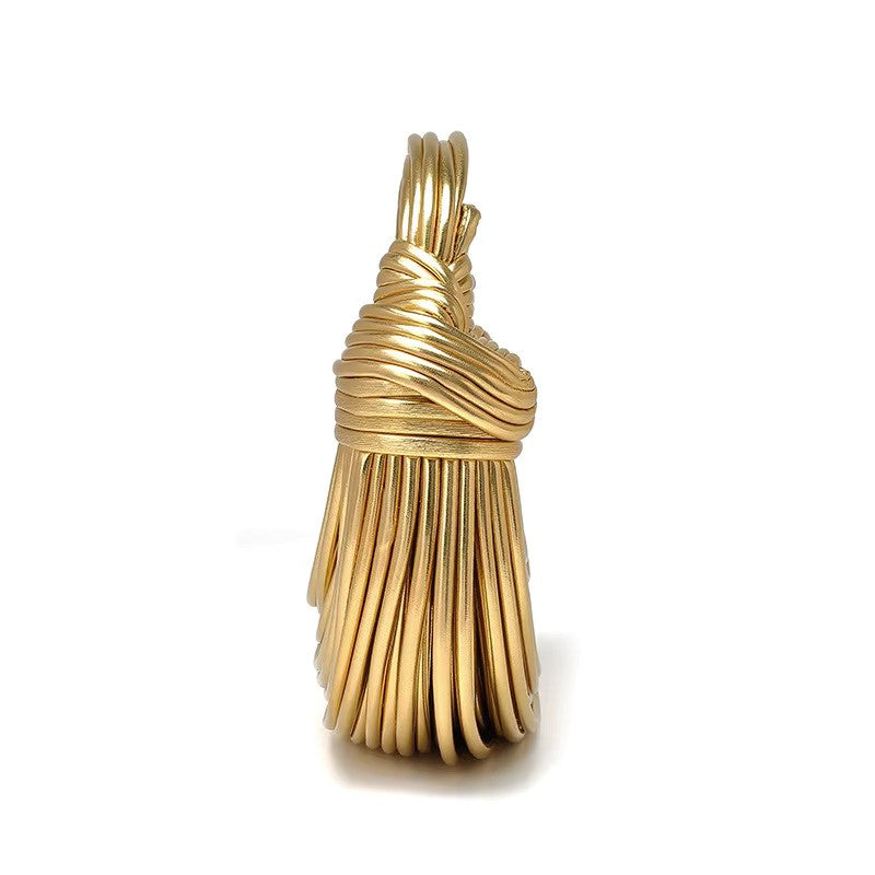 Gouden gedraaide handtas