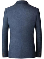 Slim-Fit Heren Blazer Met Twee-Knopen Sluiting En Revers