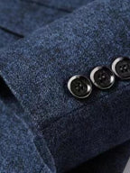 Slim-Fit Heren Blazer Met Twee-Knopen Sluiting En Revers