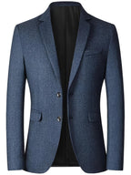 Slim-Fit Heren Blazer Met Twee-Knopen Sluiting En Revers