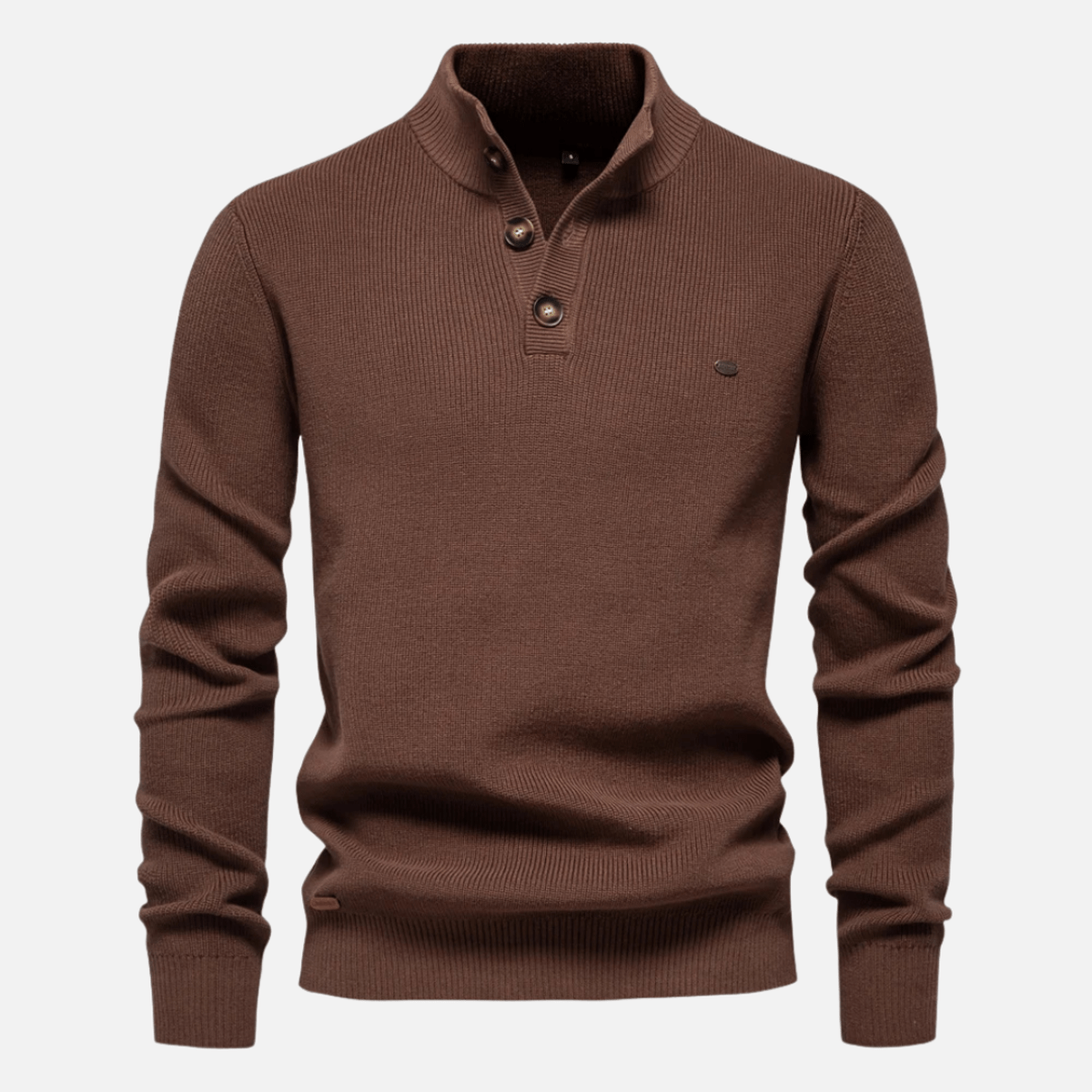 Slim Fit Ribgebreide Coltrui Van Wolblend Voor Mannen