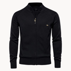 Slim Fit Visgraat Wolmix Zip Jacket