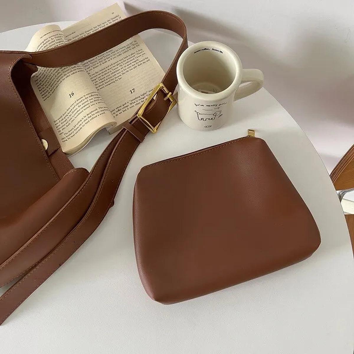 Smaragdgroene PU-lederen Schoudertas voor Vrouwen