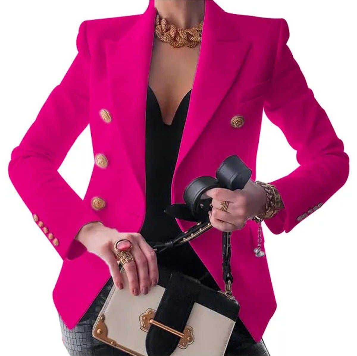 Stijlvolle Luxe Blazer Met Thermische Voering