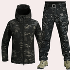 Tactische Outdoor Set voor Mannen met Verstelbare Capuchon en Meerdere Zakken