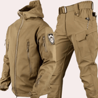 Tactische Outdoor Set voor Mannen met Verstelbare Capuchon en Meerdere Zakken