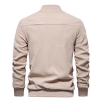 Textured Knit Slim Fit Bomberjack voor Heren