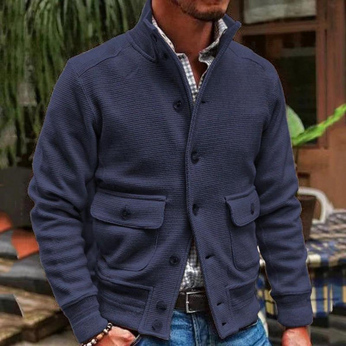 Textured Slim Fit Overhemdjas