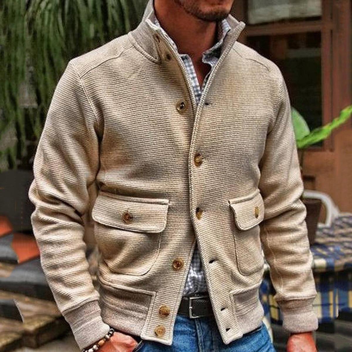 Textured Slim Fit Overhemdjas