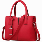 Tijdloze Leren Schoudertas Voor Vrouwen Met Buitenvak