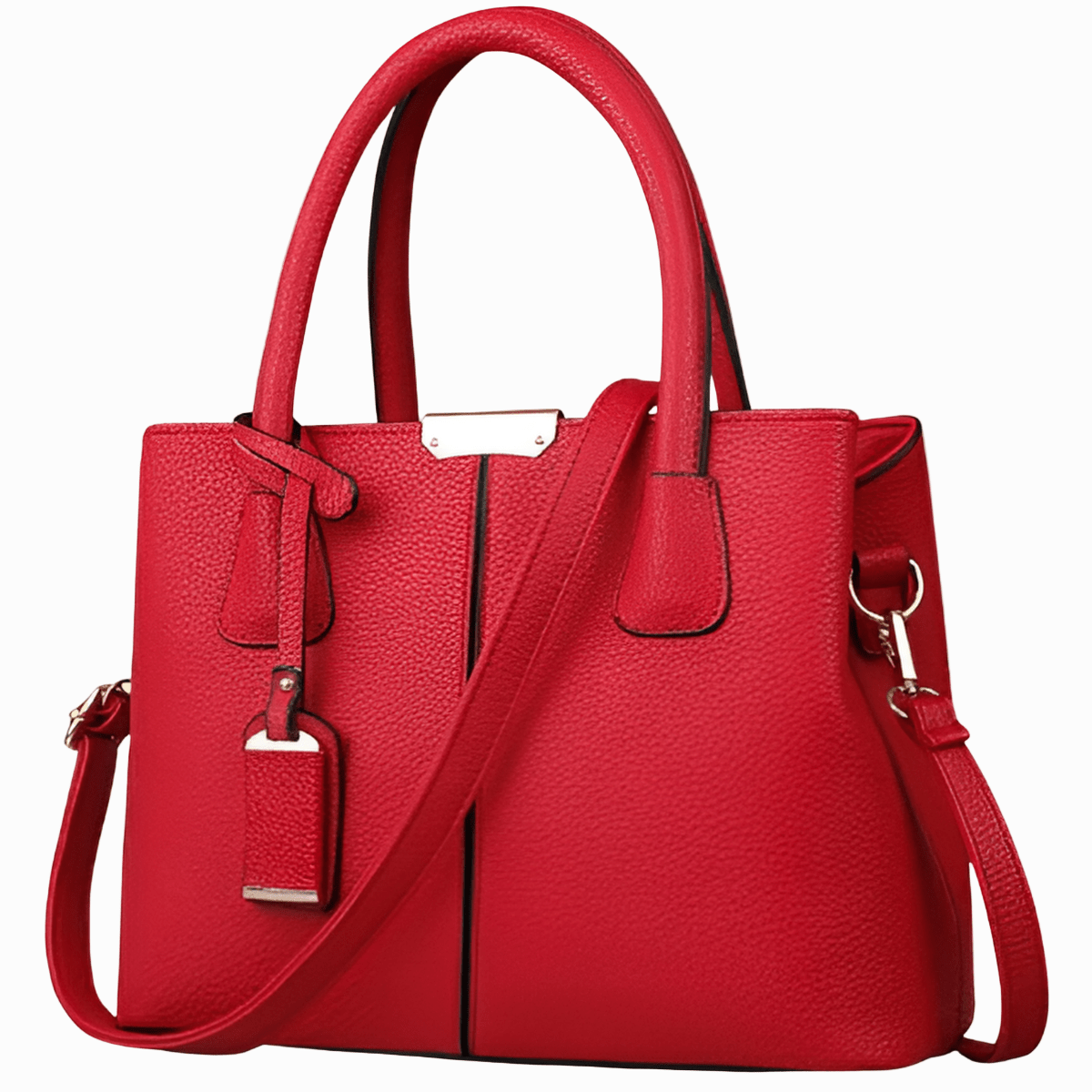 Tijdloze Leren Schoudertas Voor Vrouwen Met Buitenvak