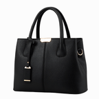 Tijdloze Leren Schoudertas Voor Vrouwen Met Buitenvak