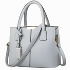 Tijdloze Leren Schoudertas Voor Vrouwen Met Buitenvak