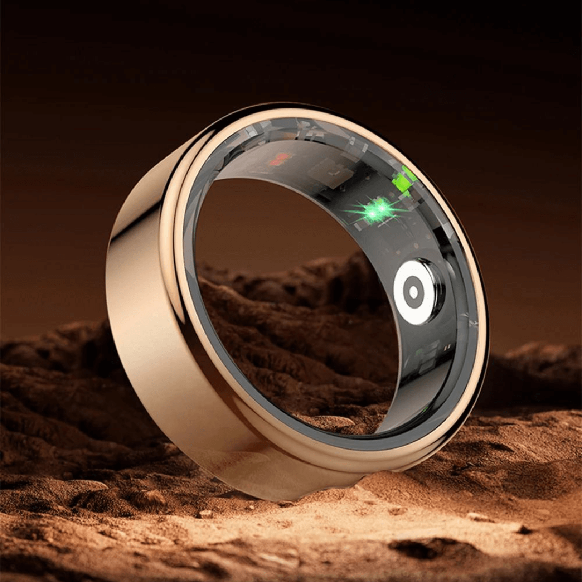 Titanium Gezondheids Tracker Ring met Geavanceerde Monitoring