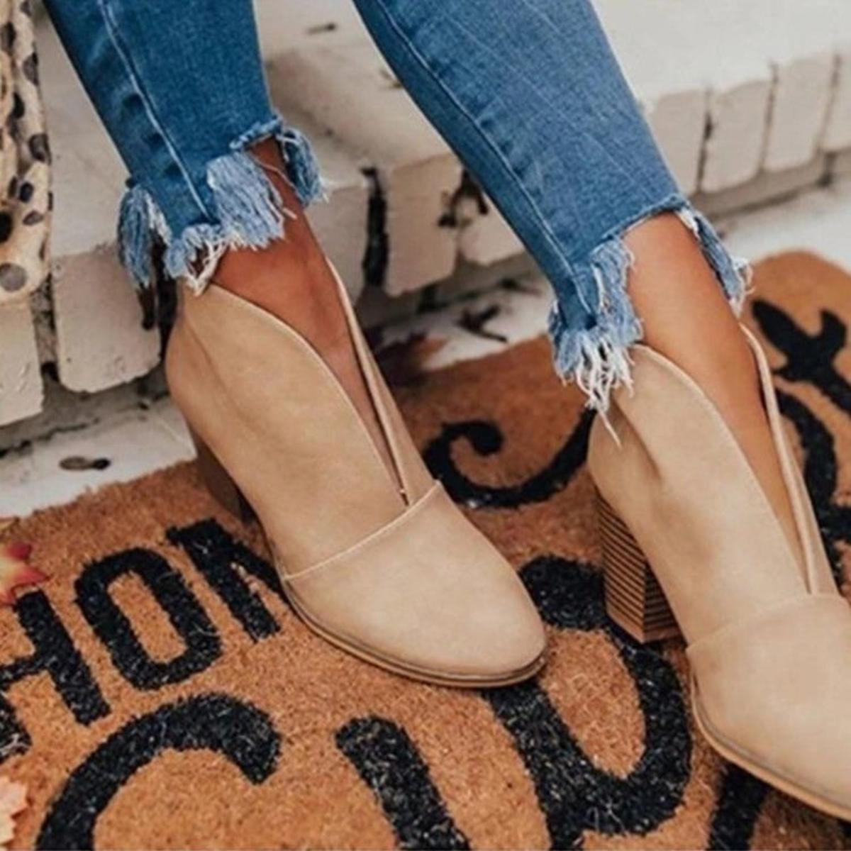 Trendy Dames Enkellaarsjes met Hakken