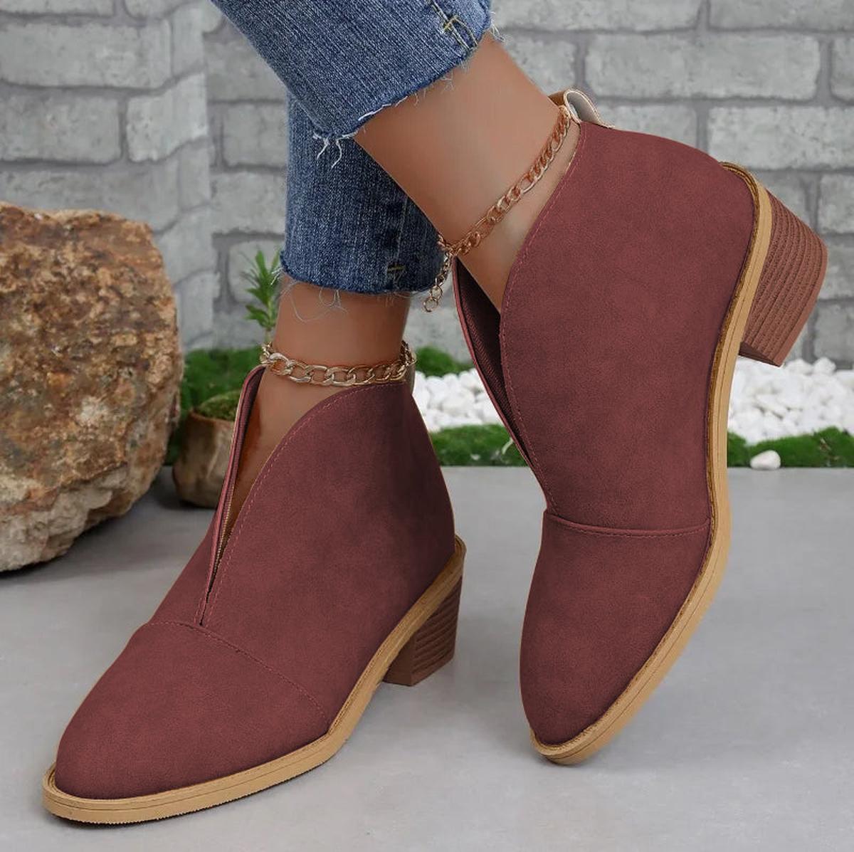 Trendy Dames Enkellaarsjes met Hakken