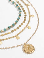 Turquoise Meerlaags Hanger Necklace