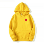 Unisex Katoenen Hoodie Met Hartvormig Logo