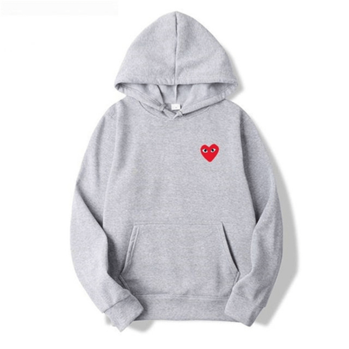 Unisex Katoenen Hoodie Met Hartvormig Logo