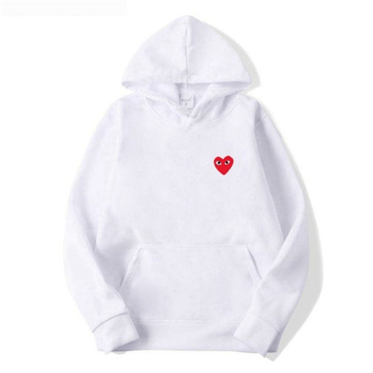 Unisex Katoenen Hoodie Met Hartvormig Logo