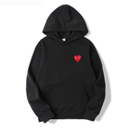 Unisex Katoenen Hoodie Met Hartvormig Logo