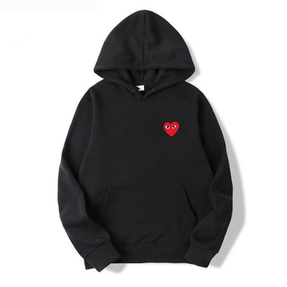 Unisex Katoenen Hoodie Met Hartvormig Logo