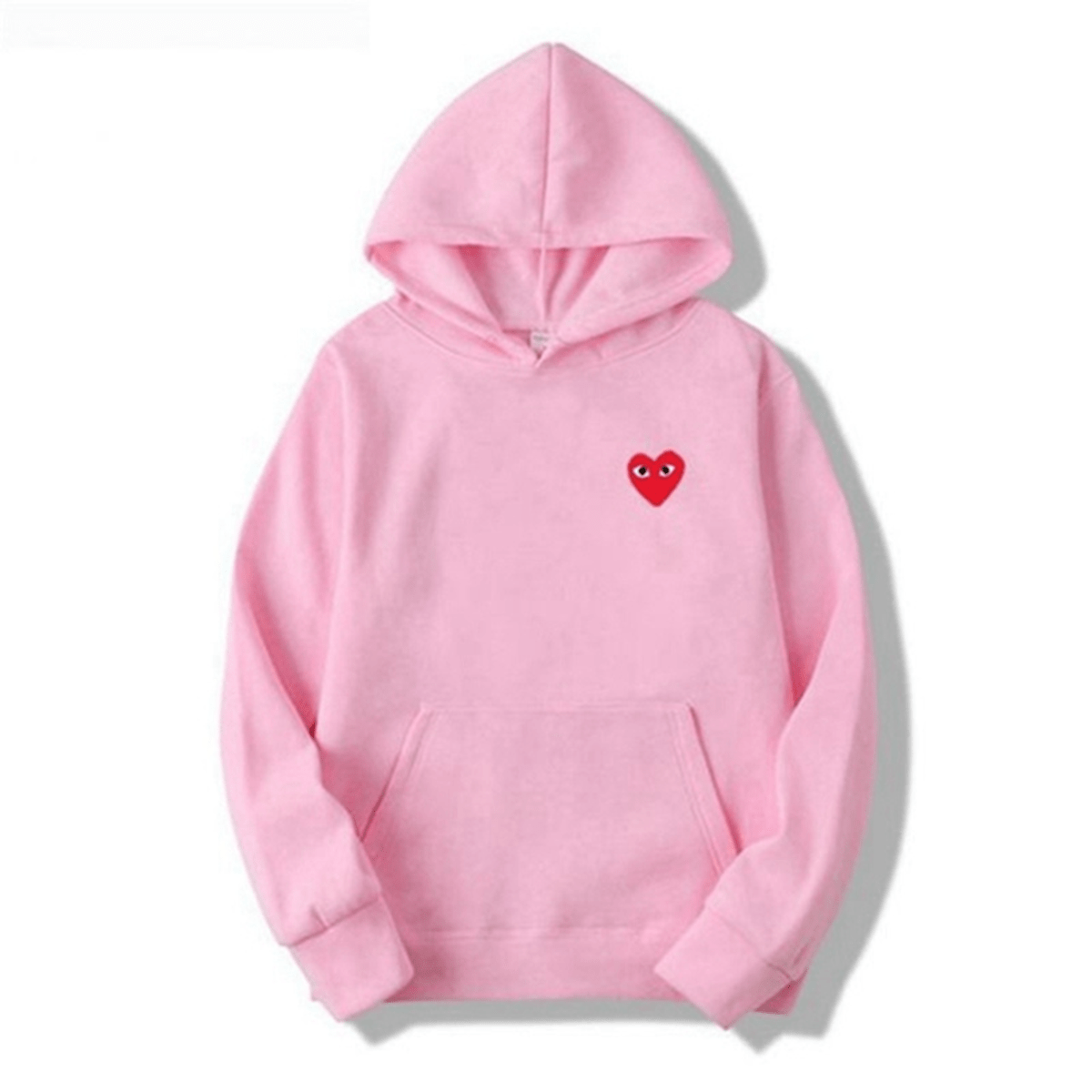 Unisex Katoenen Hoodie Met Hartvormig Logo