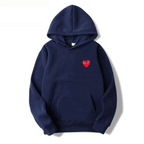 Unisex Katoenen Hoodie Met Hartvormig Logo