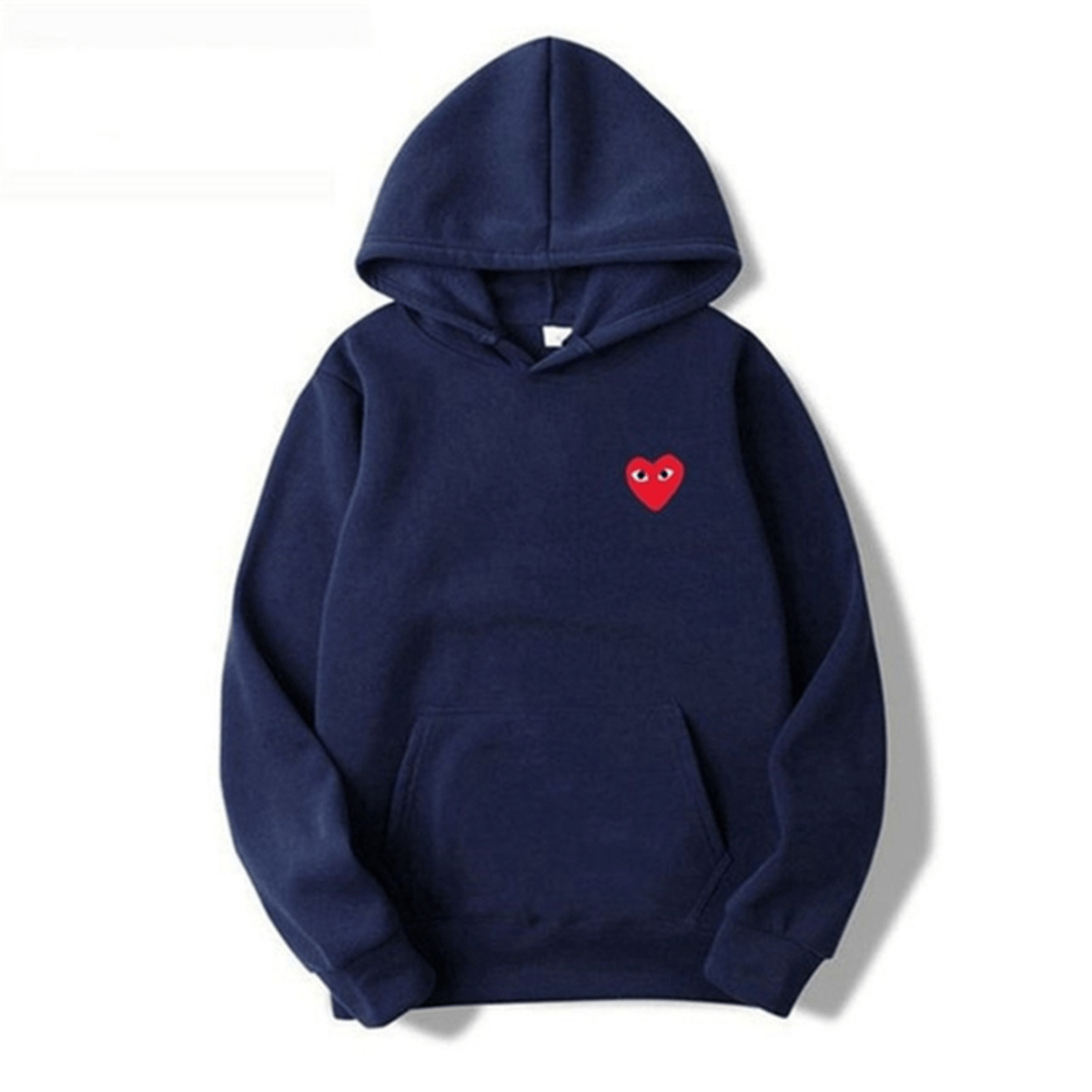 Unisex Katoenen Hoodie Met Hartvormig Logo