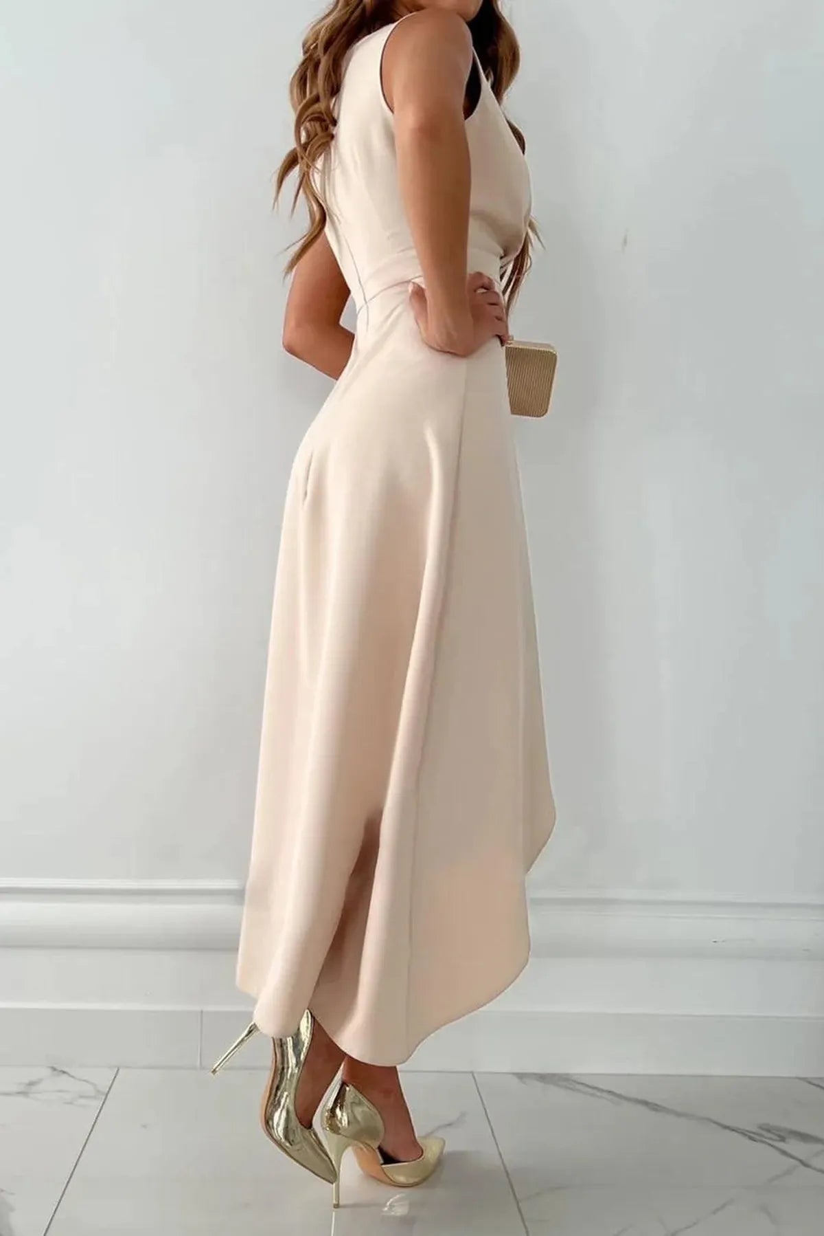 V-hals Maxi Jurk voor Elegante Gelegenheden