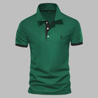 Verfijnd Heren Polo Shirt Met Gestructureerde Kraag En Tailored Fit