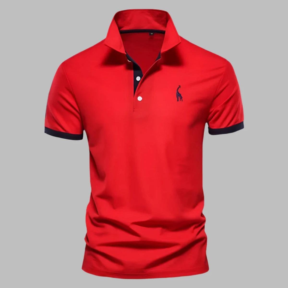 Verfijnd Heren Polo Shirt Met Gestructureerde Kraag En Tailored Fit