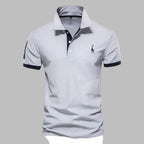 Verfijnd Heren Polo Shirt Met Gestructureerde Kraag En Tailored Fit