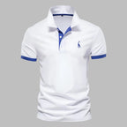 Verfijnd Heren Polo Shirt Met Gestructureerde Kraag En Tailored Fit