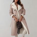 Vrouwen Elegante Winterjas Van Zachte Polyester Met Flatterende Pasvorm